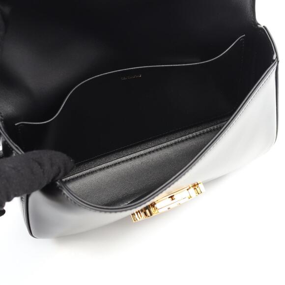 Celine Claude Triomphe Shoulder Bag Black Leather - Picture 3 of 4